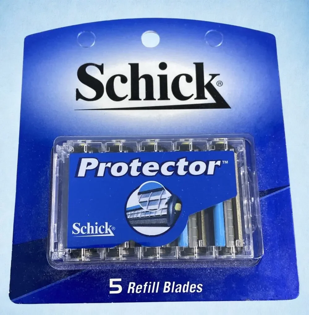 Schick Protector Razor Blades 5 Refill Cartridges New Sealed Vintage 01254700555